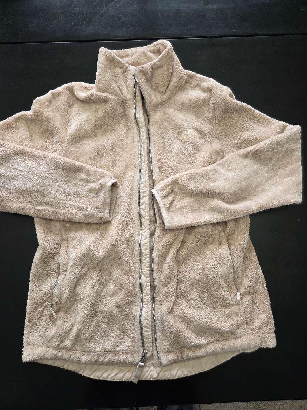 The North Face Taupe Sherpa Full-Zip Jacket